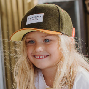 Casquette en feutrine Melton "Kaki" (Bébé & Enfant) Hello Hossy