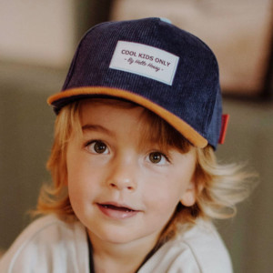 Casquette bébé et enfant en velours Sweet "Indigo" Hello Hossy
