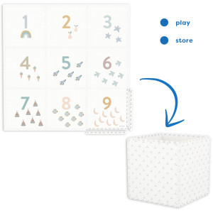 Tapis de jeu puzzle réversible en mousse "Chiffres" (180x180 cm) Play & Go