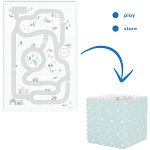 Tapis de jeu puzzle réversible en mousse "Roadmaps" (120x180 cm) Play & Go