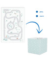 Tapis de jeu puzzle réversible en mousse EEVAA "Circuit" (120x180 cm)