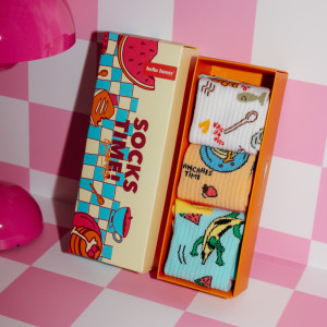 Pack Chaussettes en coton bio "Food" (4/6 ans) Hello Hossy
