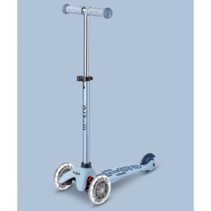 Trottinette 3 roues Mini Micro Deluxe avec roues LED Rock & Go "Bleu Ardoise" (1-6 ans)
