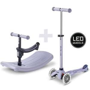 Trottinette 3 roues Mini Micro Deluxe avec roues LED Rock & Go "Lavande" (1-6 ans)