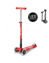 Trottinette 3 roues Maxi Micro Deluxe Pliable avec roues LED "Rouge" (5-12 ans)
