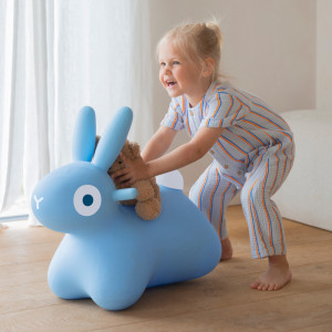 Animal sauteur Hoppi Lapin "Bleu" (2-7 ans) Quut