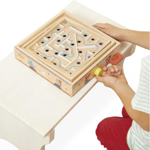 Labyrinthe à billes enfant en bois "Applepop" (5-10 ans) Janod