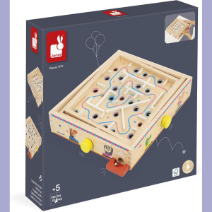 Labyrinthe à billes enfant en bois "Applepop" (5-10 ans) Janod