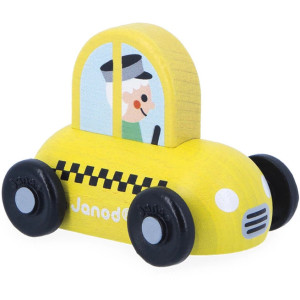 Voiture Cross Roads en bois "Taxi" (1-3 ans) Janod