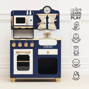 Cuisine enfant en bois "Blue Oxford" (3 ans et +) Le Toy Van