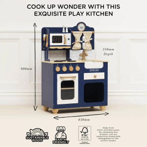 Cuisine enfant en bois "Blue Oxford" (3 ans et +) Le Toy Van