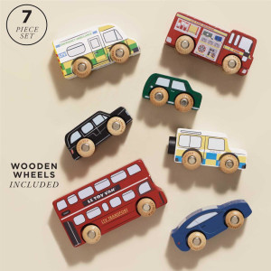 Set de Voitures de Londres en bois (x7) Le Toy Van