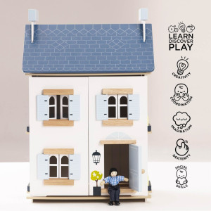 Maison de poupées en bois "Bleu Ciel" (3 ans et +) Le Toy Van