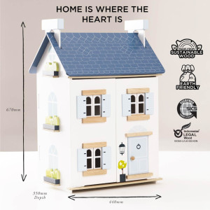 Maison de poupées en bois "Bleu Ciel" (3 ans et +) Le Toy Van