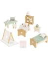 Set de meubles "La chambre des enfants" pour Maison de Poupées (24 pièces) Le Toy van