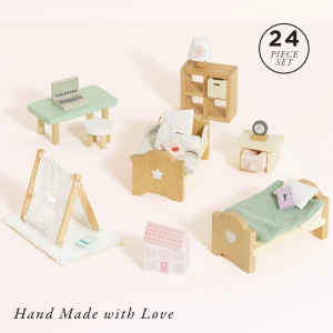 Set de meubles "La chambre des enfants" pour Maison de Poupées (24 pièces) Le Toy van