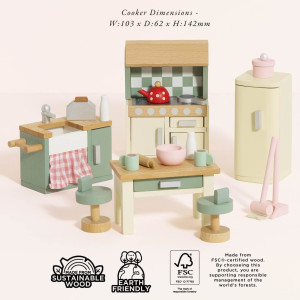 Set de meubles "La Cuisine" pour Maison de Poupée (20 pièces) Le Toy van