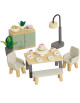 Set de meubles "La Salle à Manger" pour Maison de Poupée (18 pièces)