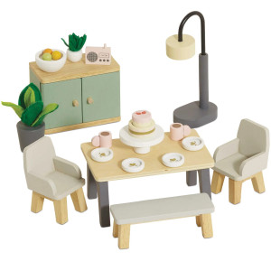 Set de meubles "La Salle à Manger" pour Maison de Poupée (18 pièces)