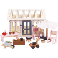 Set de meubles "La Véranda et le Potager" pour Maison de Poupée (16 pièces)