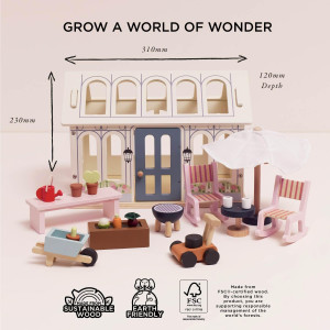 Set de meubles "La Véranda et le Potager" pour Maison de Poupée (5 pièces)
