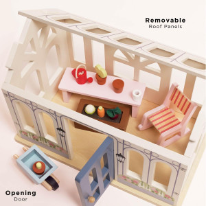 Set de meubles "La Véranda et le Potager" pour Maison de Poupée (5 pièces)
