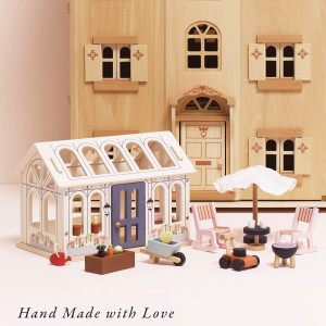 Set de meubles "La Véranda et le Potager" pour Maison de Poupée (5 pièces)