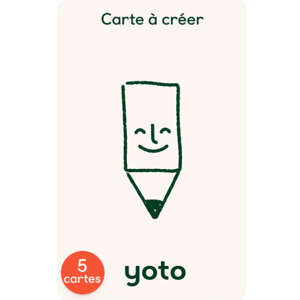 Pack Cartes à créer YOTO (x5) 