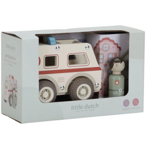 Ambulance en bois "Blanc" (18 mois et +) Little Dutch