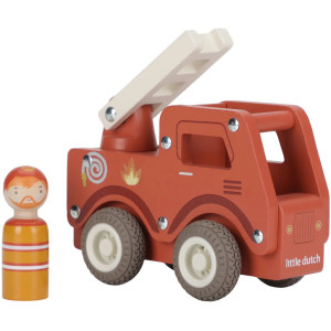 Camion de pompiers en bois "Rouge" (18  mois et +) Little Dutch