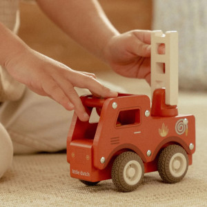 Camion de pompiers en bois "Rouge" (18  mois et +) Little Dutch