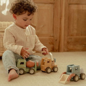 Camion Pelleteuse en bois "Bleu" (18  mois et +) Little Dutch