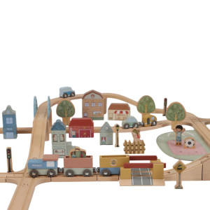 Circuit de train en bois XXL (3 ans et +) Litle Dutch