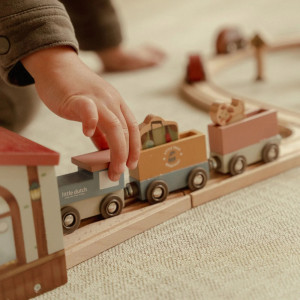 Circuit de train en bois XXL (3 ans et +) Litle Dutch