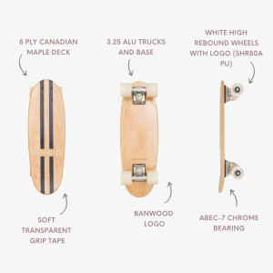 Skateboard enfant en bois "Bleu Marine" (3-10 ans) Banwood