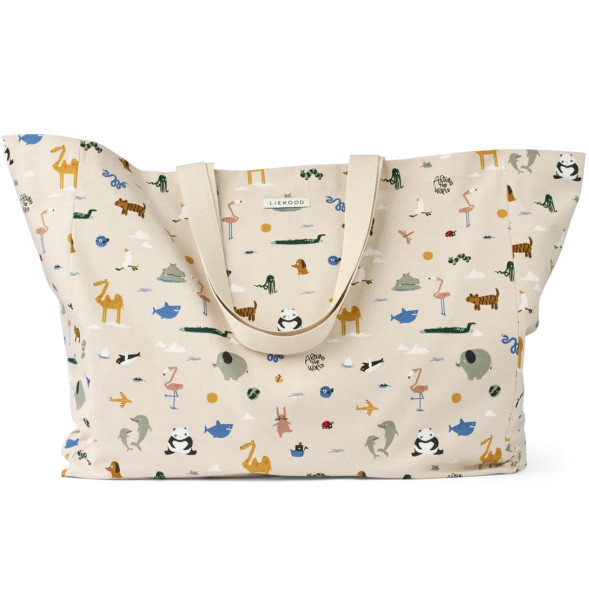 Totebag en coton bio "Around the World" (grand)