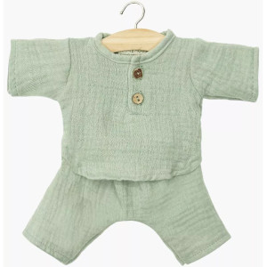 Ensemble Andrea "Vert de Gris" pour poupon Babies Minikane
