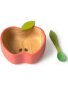 Set Bol & Cuillère en bois d'hévea "Pepa la Pomme"