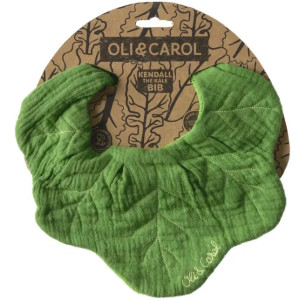 Bavoir bébé en coton bio "Kendall le Kale" Oli & Carol