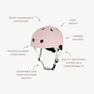 Casque de vélo enfant Eco (3-7 ans) "Matte Fade Pink" Banwood