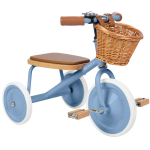 Tricycle Trike  en acier et bois "Bleu" (3-6 ans)