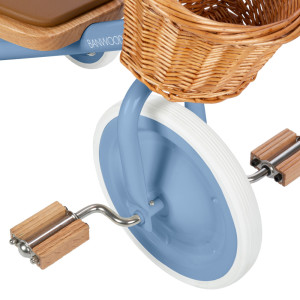 Tricycle Trike  en acier et bois "Bleu" (3-6 ans)