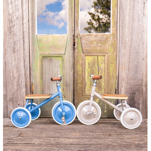 Tricycle Trike  en acier et bois "Bleu" (3-6 ans)