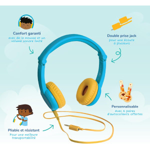 Casque audio pour Lunii Octave "Bleu"