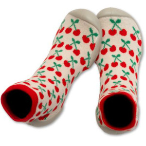 Chaussons Chaussettes à semelle souple "Cerises" Collégien