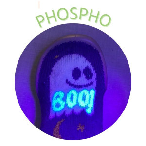 Chaussons Chaussettes à semelle souple "Fantôme ou Boo Phosphorescent"