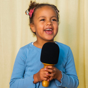 Micro Karaoké enfant Bluetooth "Pailleté Or" (3 ans et +) Lalarma