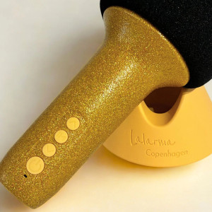 Micro Karaoké enfant Bluetooth "Pailleté Or" (3 ans et +) Lalarma