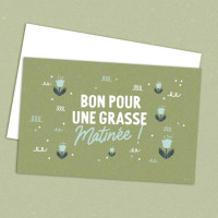 Carte "Bon pour une grasse matinée"