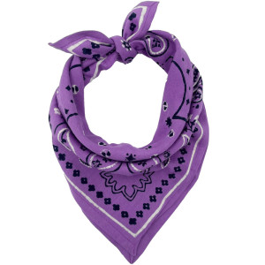 Foulard en coton Oscar "Bandana Violet" (Petit)
